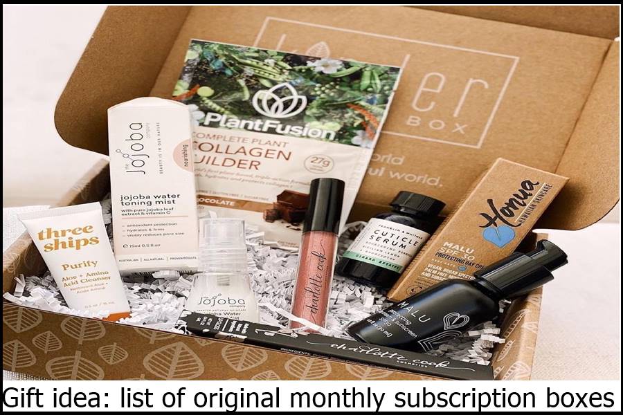 Gift idea: list of original monthly subscription boxes